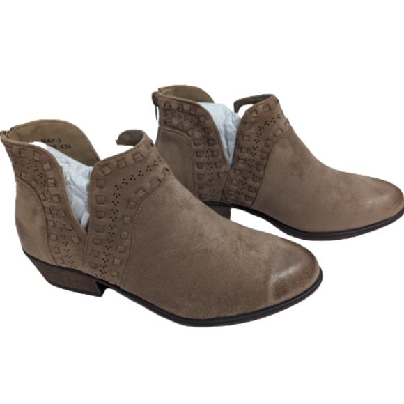 Pierre Dumas May 5 Taupe Ankle Boots 8 1/2M - Picture 3 of 9